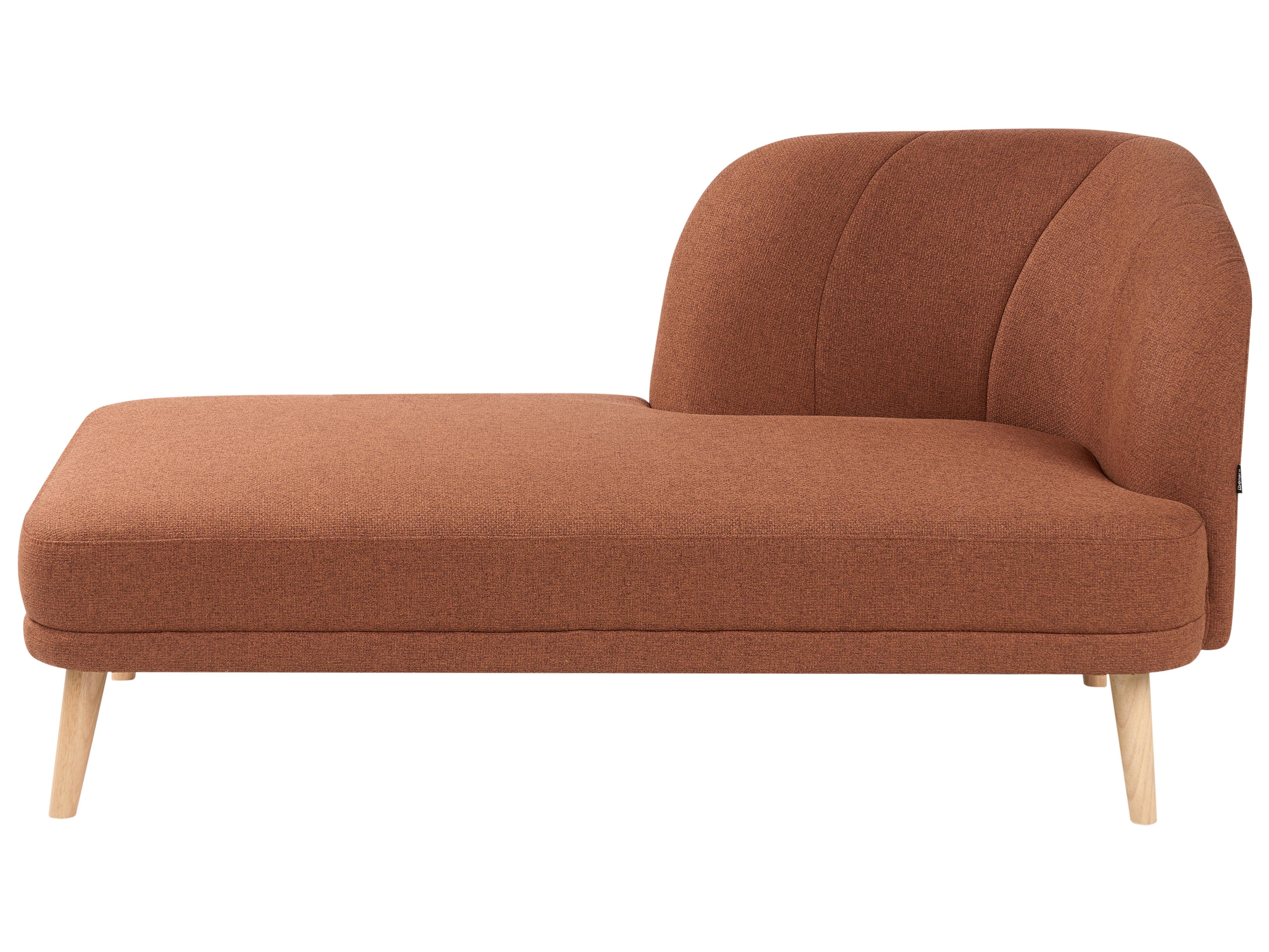 Rechtszijdige chaise longue TANLAY Stof Goudbruin