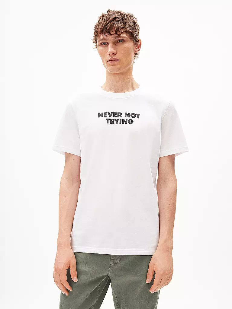 ARMEDANGELS T-Shirt ENEAAS QUOTE weiss