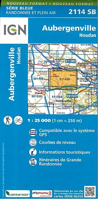 IGN - 2114 SB AUBERGENVILLE HOUDAN 1 25 000