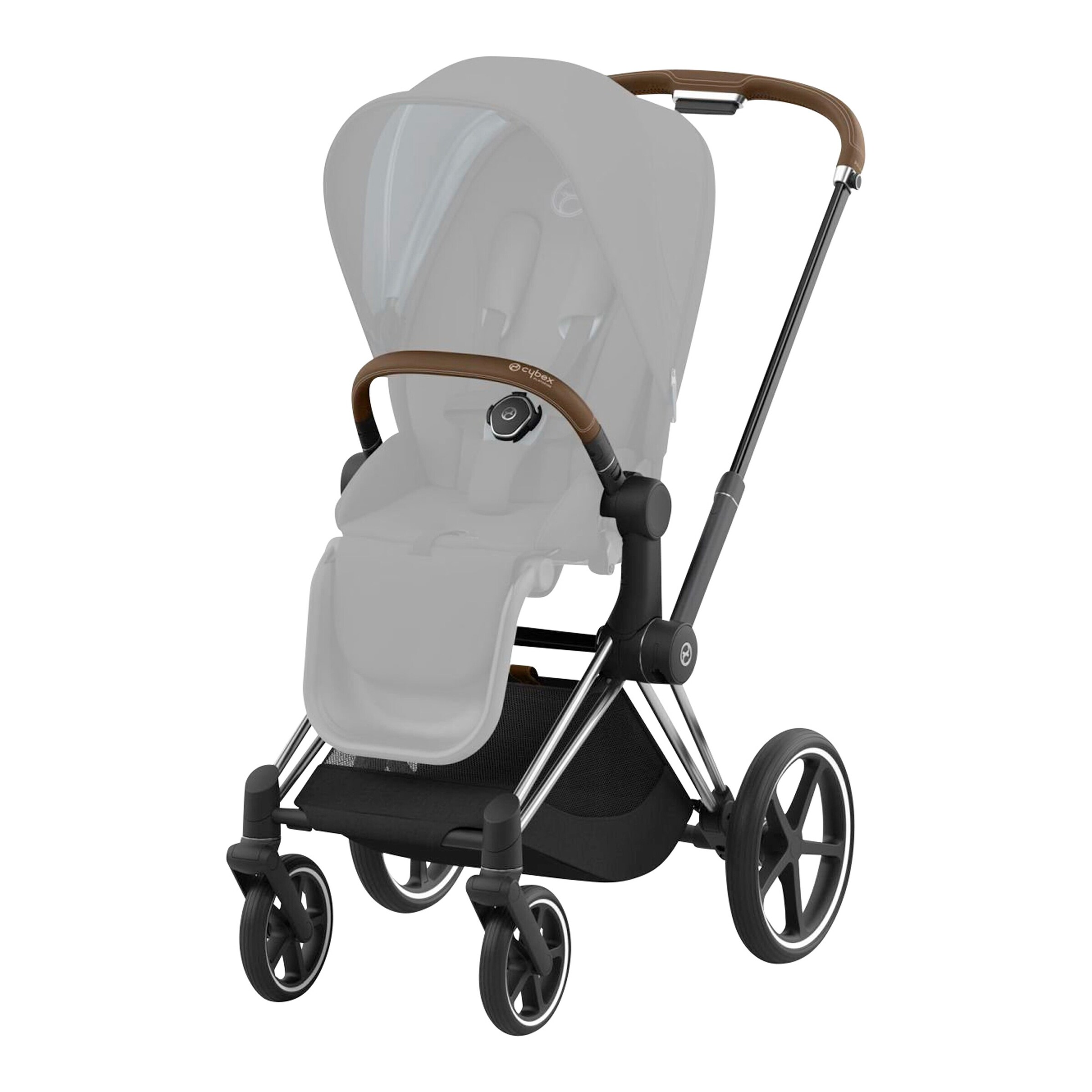 Cybex - PLATINUM Gestell inkl. Sitzaufsatz für PRIAM chrome brown