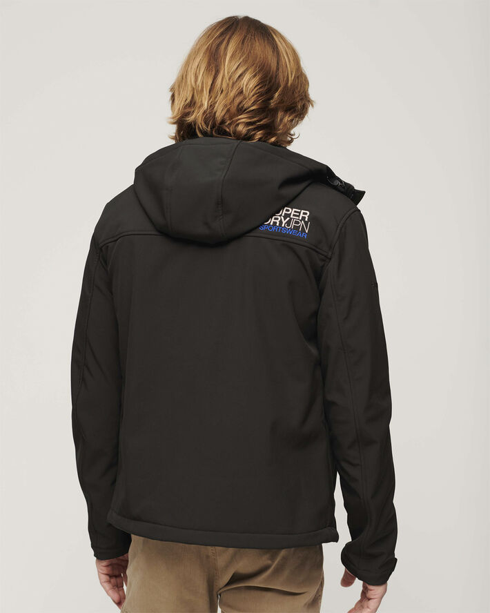 Superdry HOODED SOFT SHELL TREKKER JKT Black