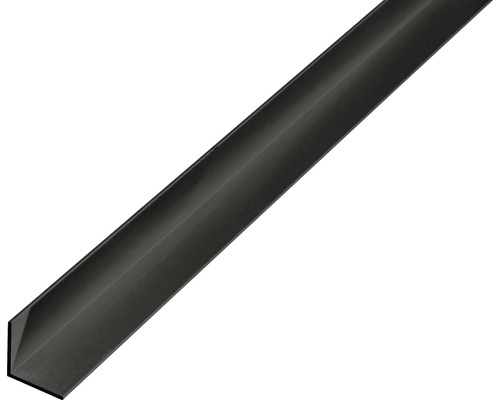 Aluminium hoekprofiel, zwart geanodiseerd, 20x20x1 mm, 1 m