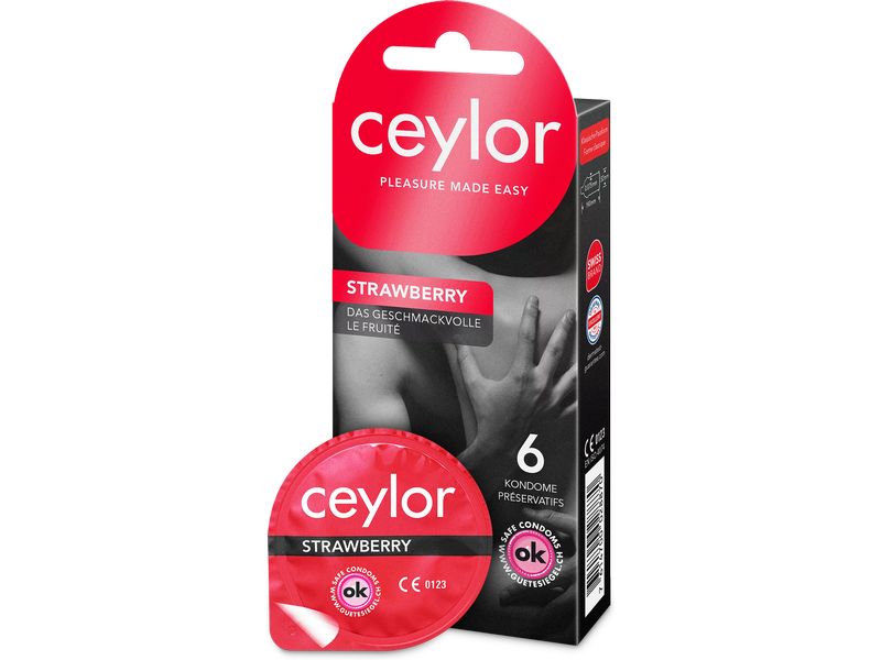 ceylor Kondome Strawberry 6 Stück Präservative