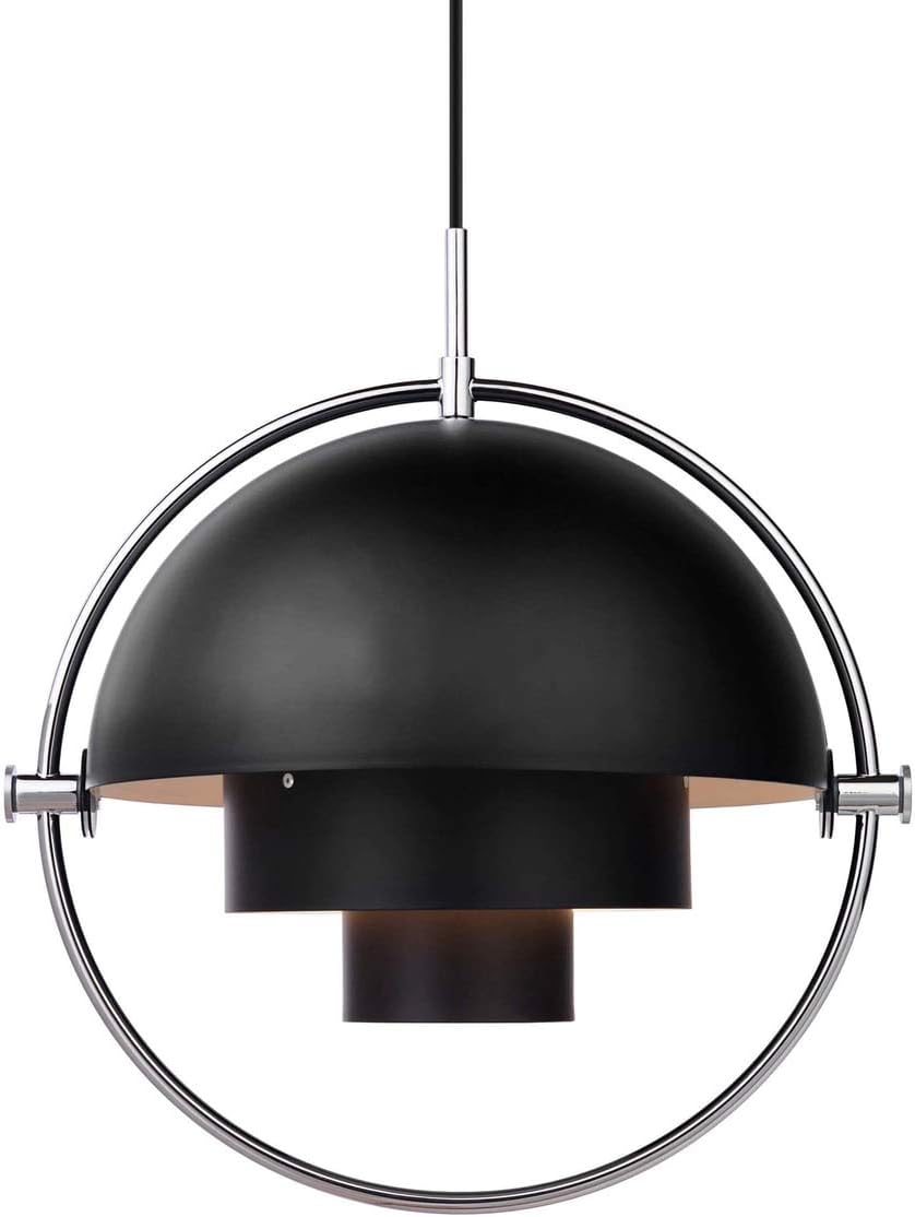 GUBI Multi-Lite Pendelleuchte, Chrom/schwarz - ø36 cm