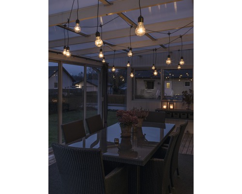 20-lichts LED biertuinketting Konstsmide amber