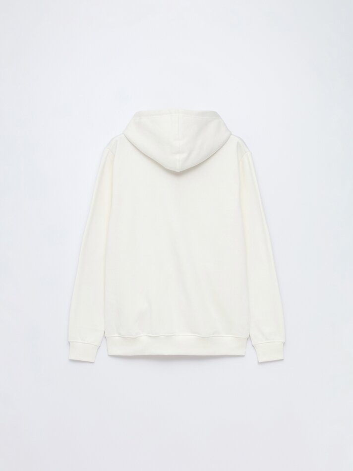 Jaqueta básica com capuz - Off-white