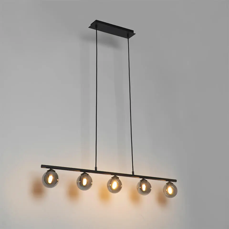 Qazqa hanglampen athens zwart g9