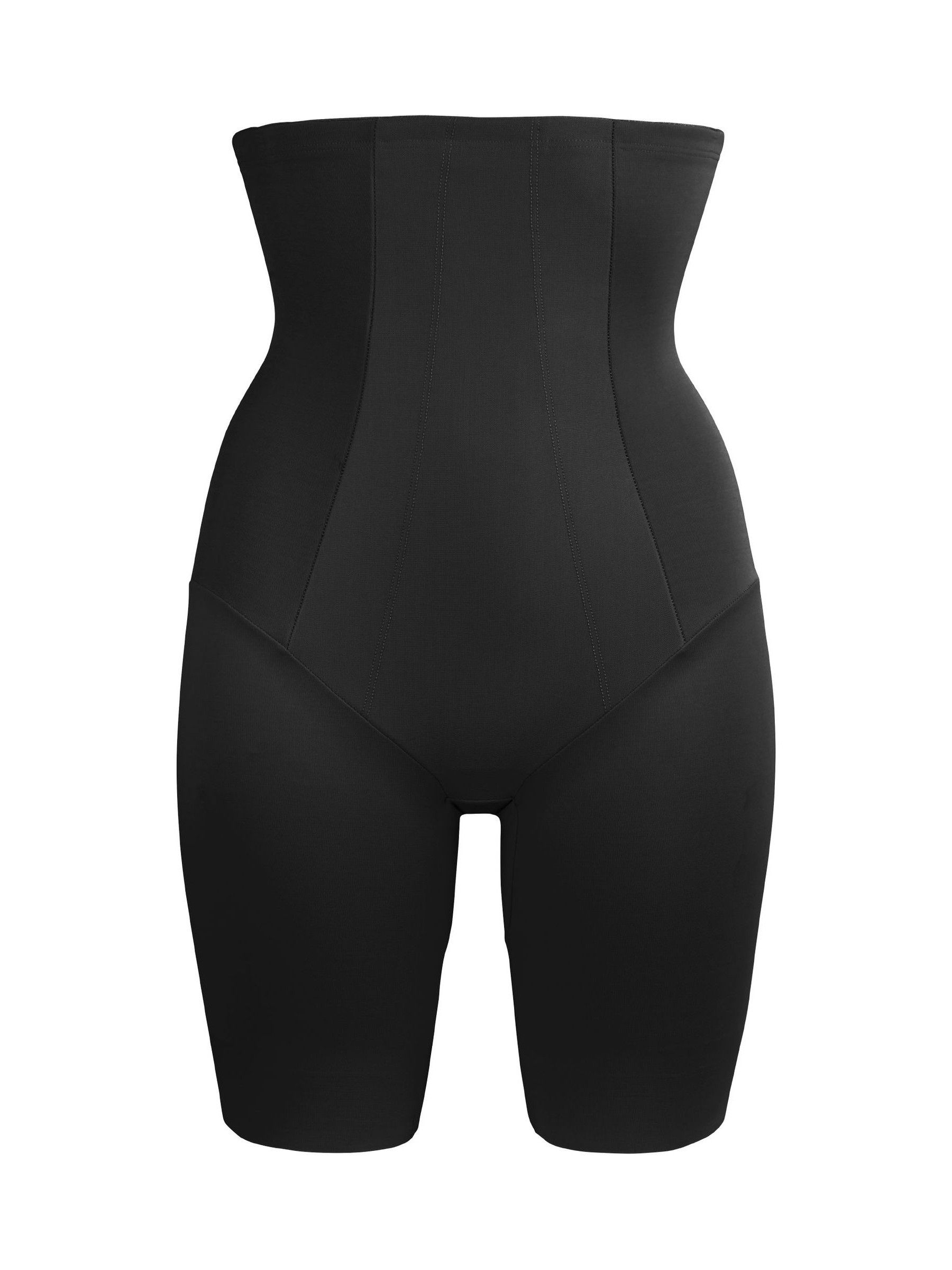 Zwart - Miraclesuit - Extra krachtig vormgevende short met hoge taille en lange pijpjes