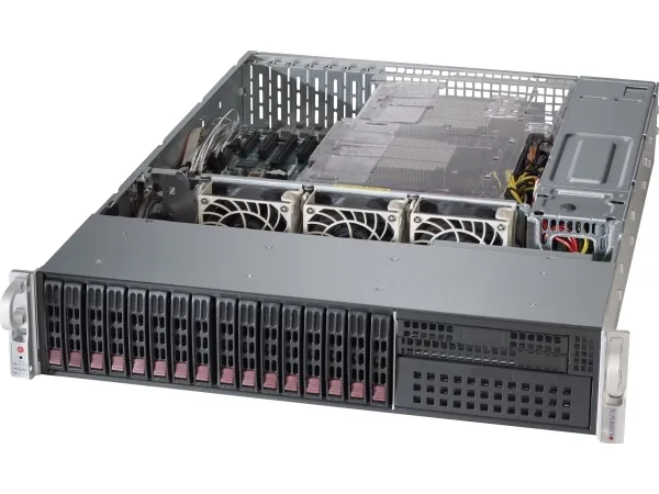 Supermicro SC213 BAC8-R1K23LPB - Rack-monterbar 2U - udvidet ATX - SATA/SAS - hot-swap 1200 Watt - sort