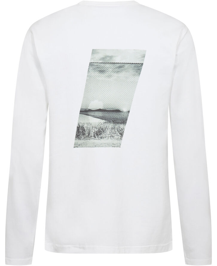 Barfod Squares'' One-square Long Sleeve T-shir Bright white