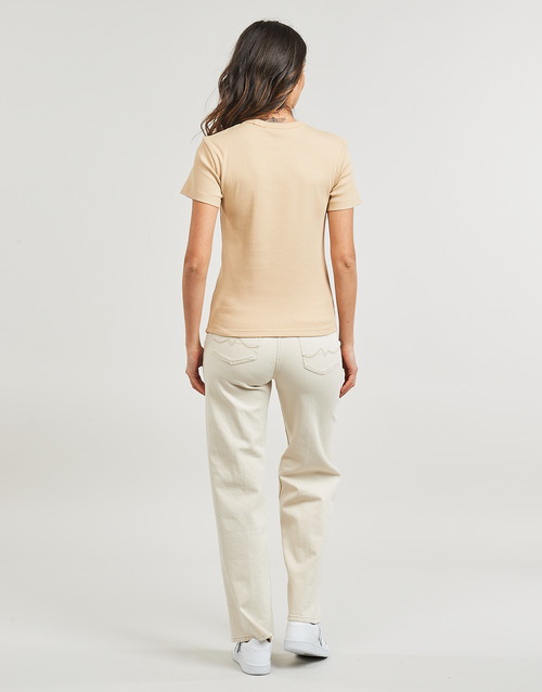 Calvin Klein Jeans - WOVEN LABEL RIB REGULAR TEE - Beige