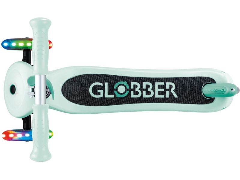 GLOBBER Scooter Primo Lights Mint 3-Rad-Roller mit Beleuchtung für Kinder