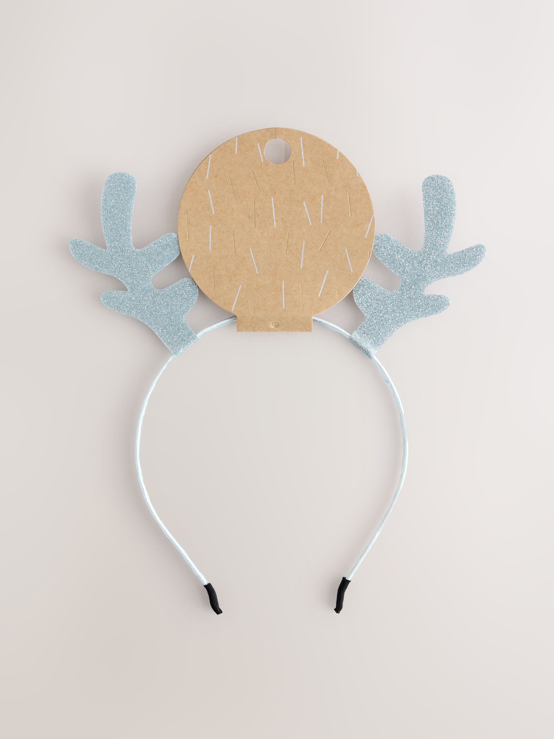 Lichtblauw - Kerstmis rendier Antler glitterhoofdband