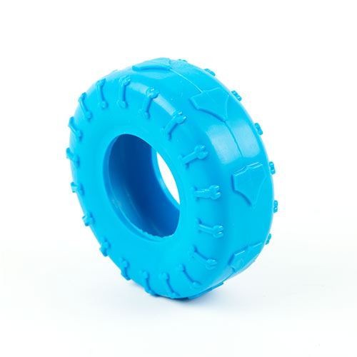 Brinquedo para cães, roda de borracha para roer, disponível em três cores aleatórias.