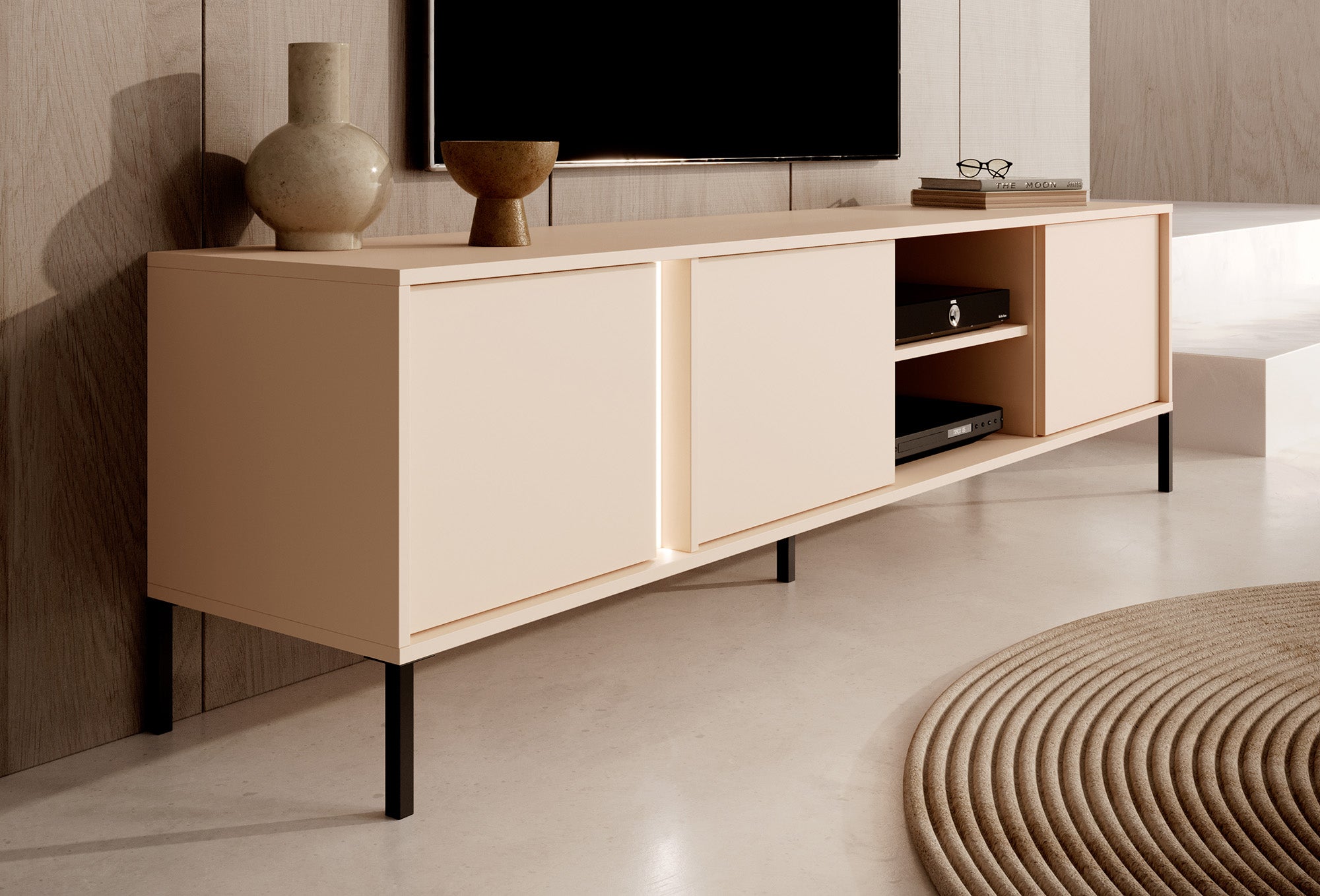Meubella - TV-Meubel Desert - Beige - 203 cm