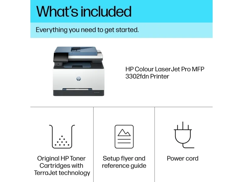 HP Color LaserJet Pro MFP 3302fdn - Multifunktionsprinter - farve - laser - Legal (216 x 356 mm) (original) - A4/Legal (medie) - op til 25 spm (kopiering) - op til 25 spm (udskriver) - 250 ark - 33.6 Kbps - Gigabit LAN, USB 2.0, USB 2.0 vært