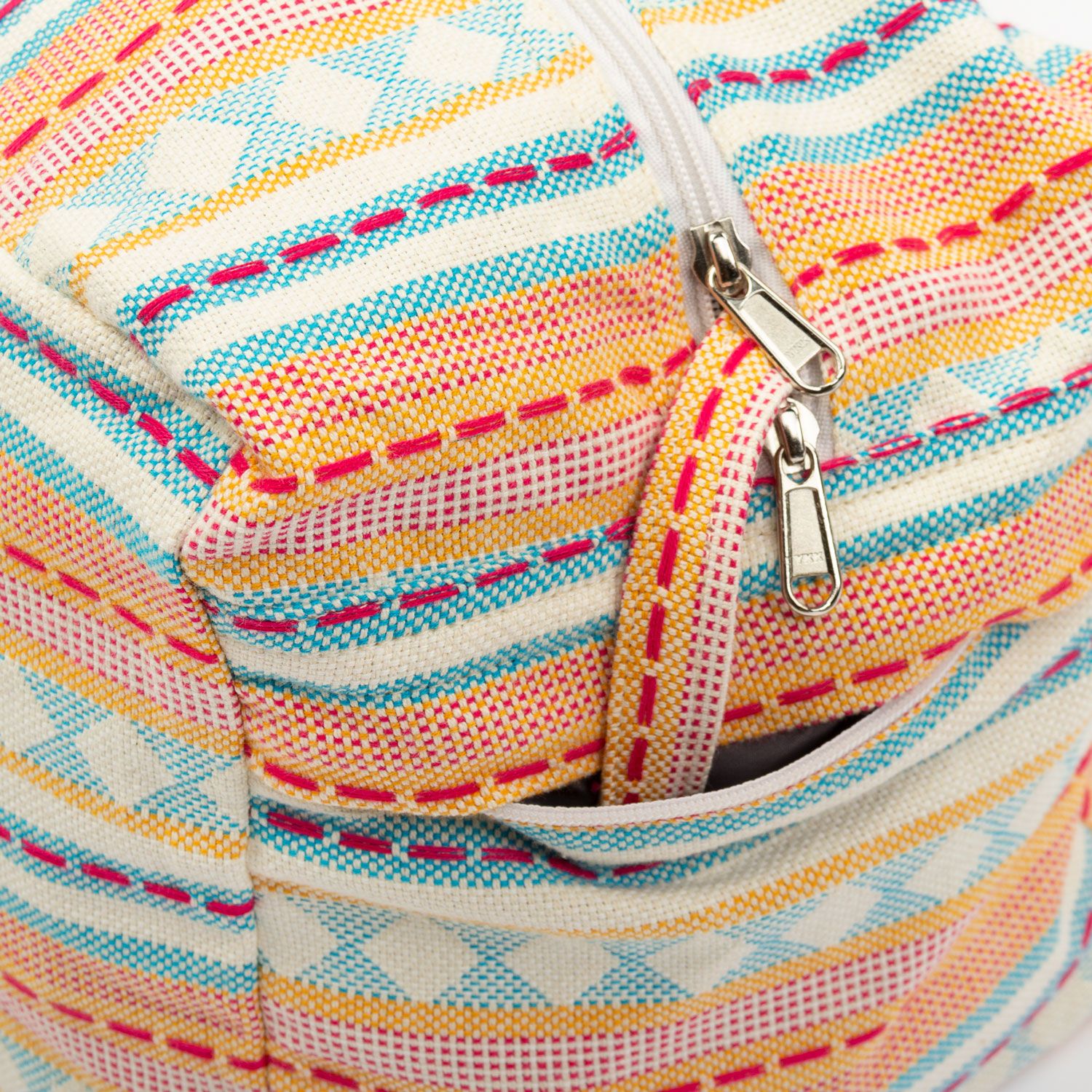bodhi ETHNO Collection: Yoga Kit Bag Jacquard-Webstoff, apricot-hellblau gemustert