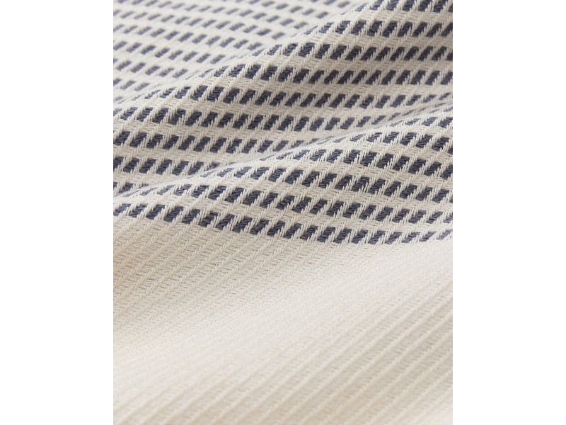 Urbanara Strandtuch Bolu 95 x 180 cm, Graublau / Naturweiss Badetuch