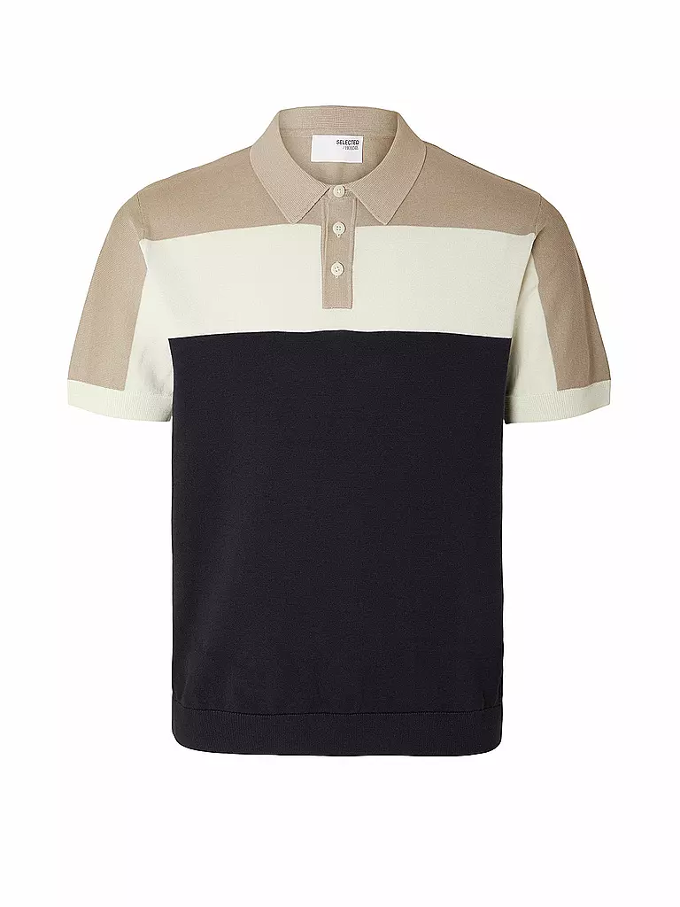 SELECTED Poloshirt SLHMATTIS dunkelblau