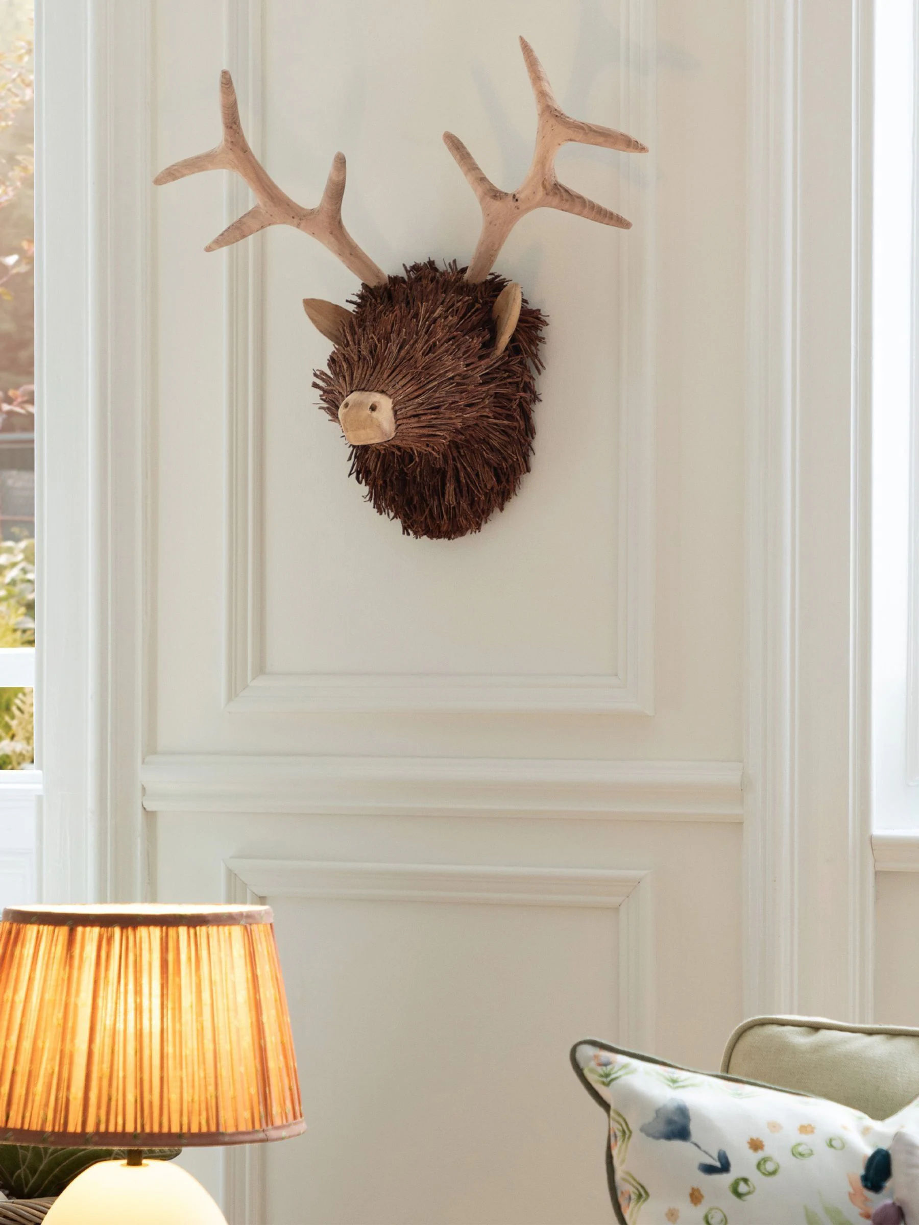 Voyage Maison Stirling Stag Head Wall Mounted Wooden Sculpture