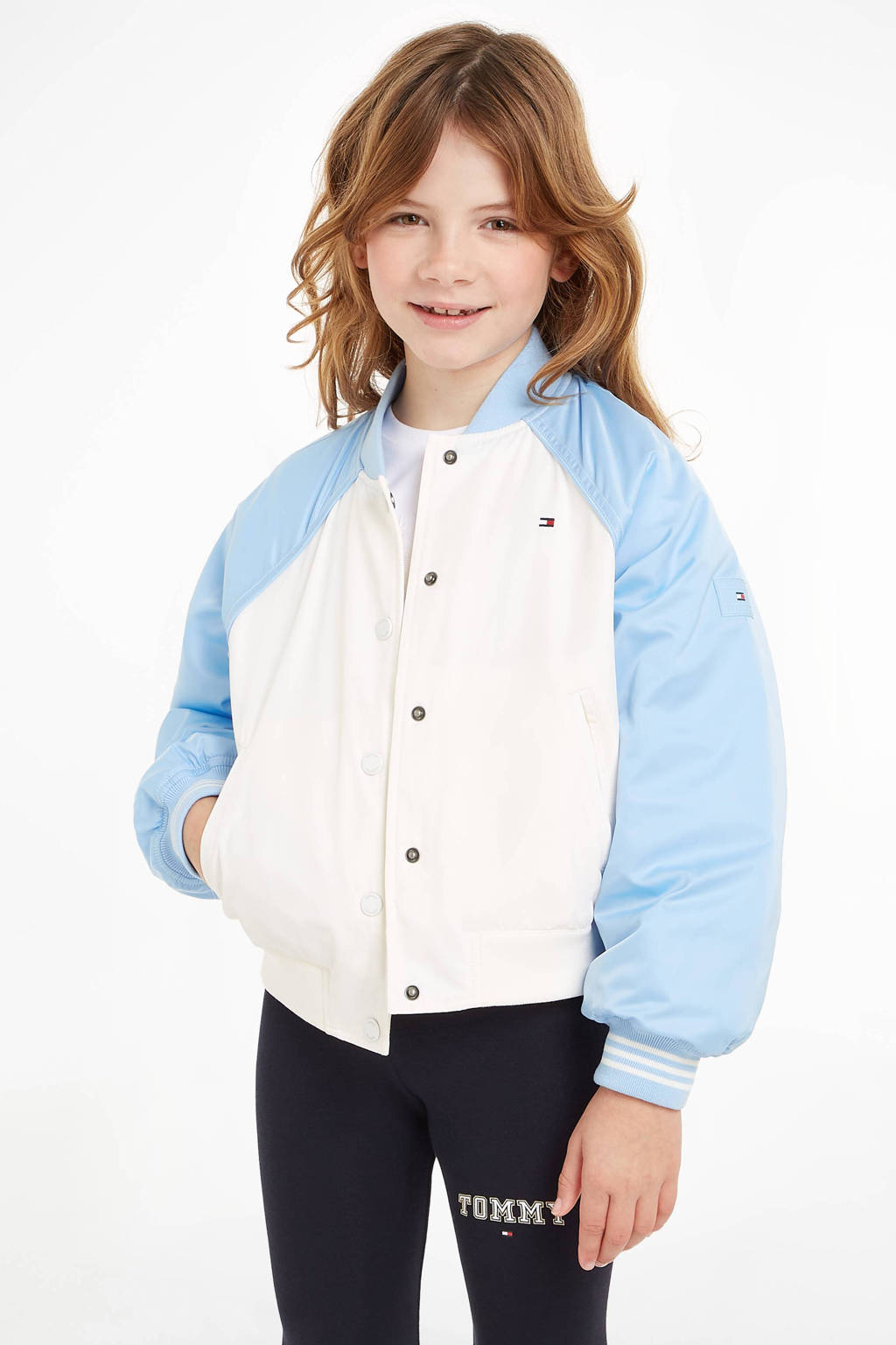 Tommy Hilfiger bomberjack lichtblauw/wit