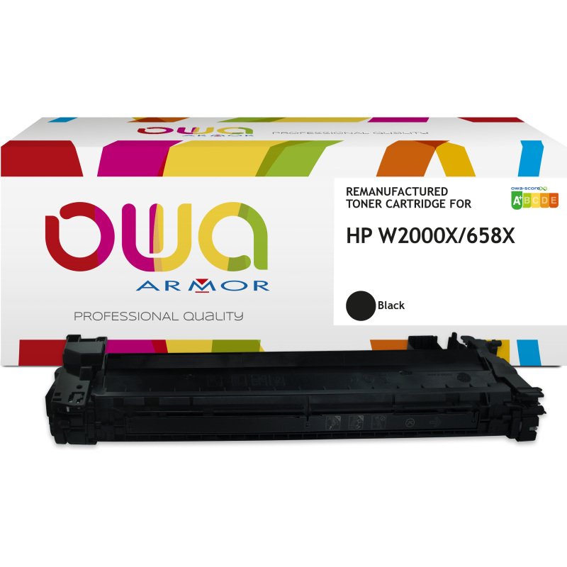 Toner remanufacturé OWA - haute capacité - Noir - pour HP W2000X