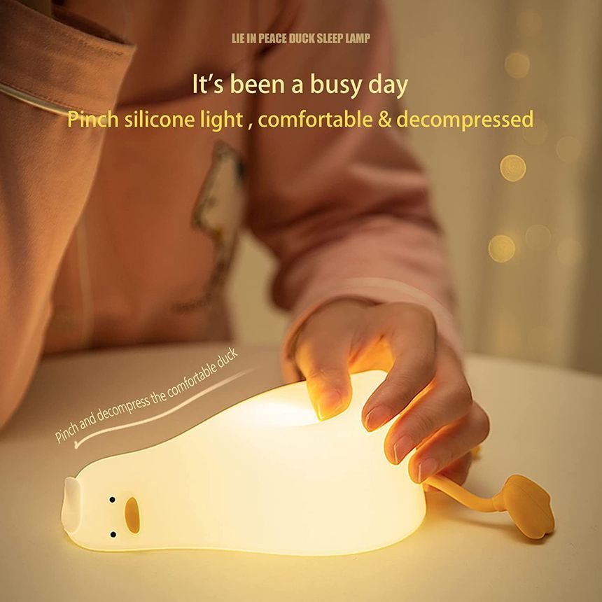 HOMTEC - Eendensiliconen USB oplaadbare nachtlamp
