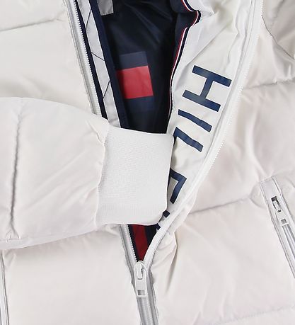 Tommy Hilfiger Daunenjacke - U Reflective Flag - Weiß