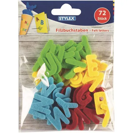 Stylex Filzbuchstaben 72 Stück, 25mm, sortiert
