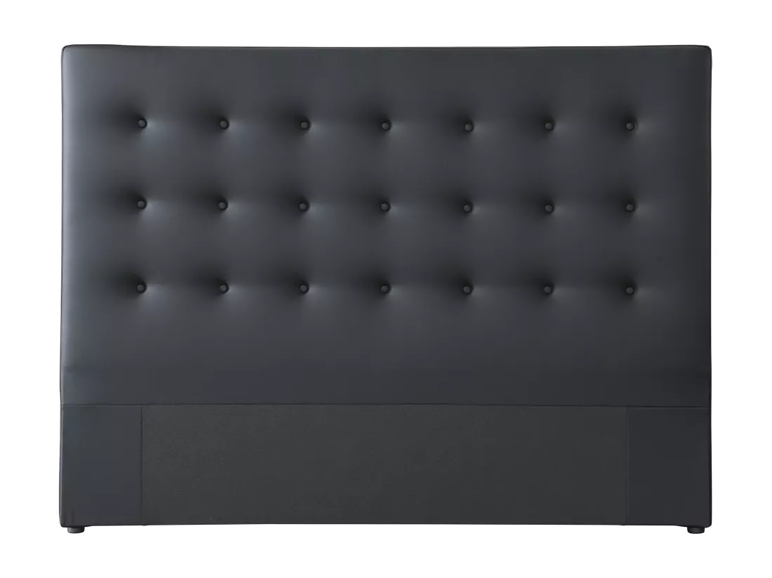 Tête de lit capitonnée 160 cm - Simili - Noir - FRANCESCO