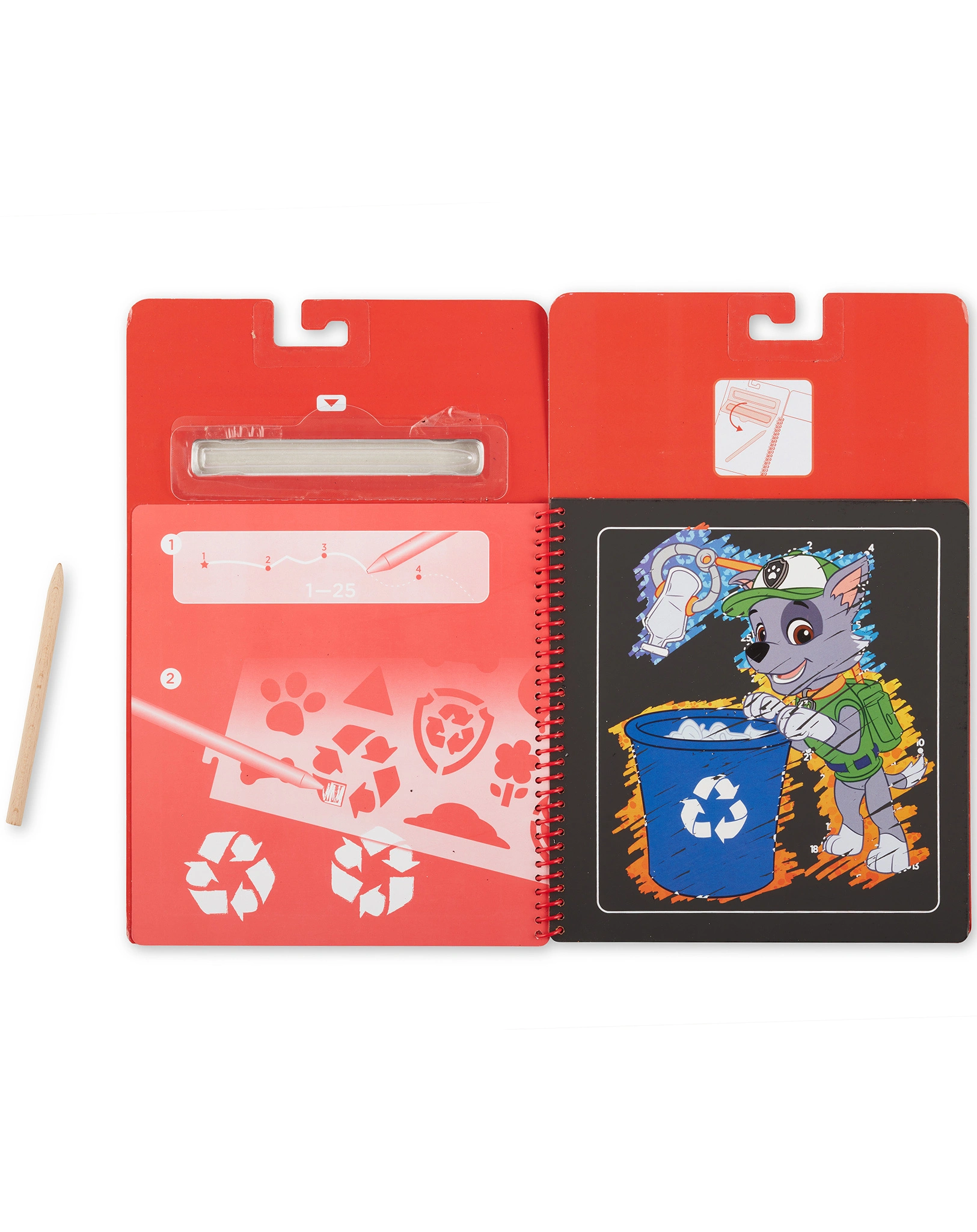 Kratzblock PAW PATROL - MARSHALL mit Holzstift