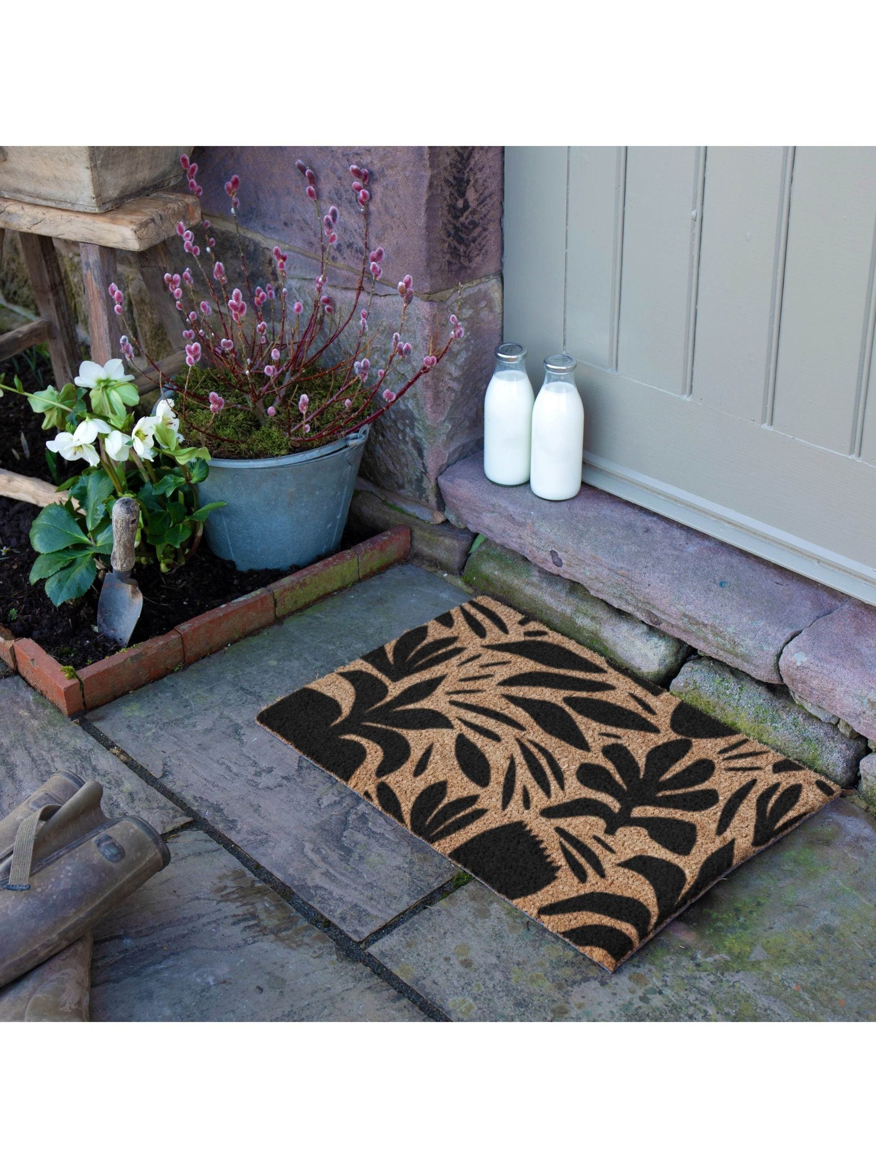Artsy Mats Abstract Leaf Pattern Doormat