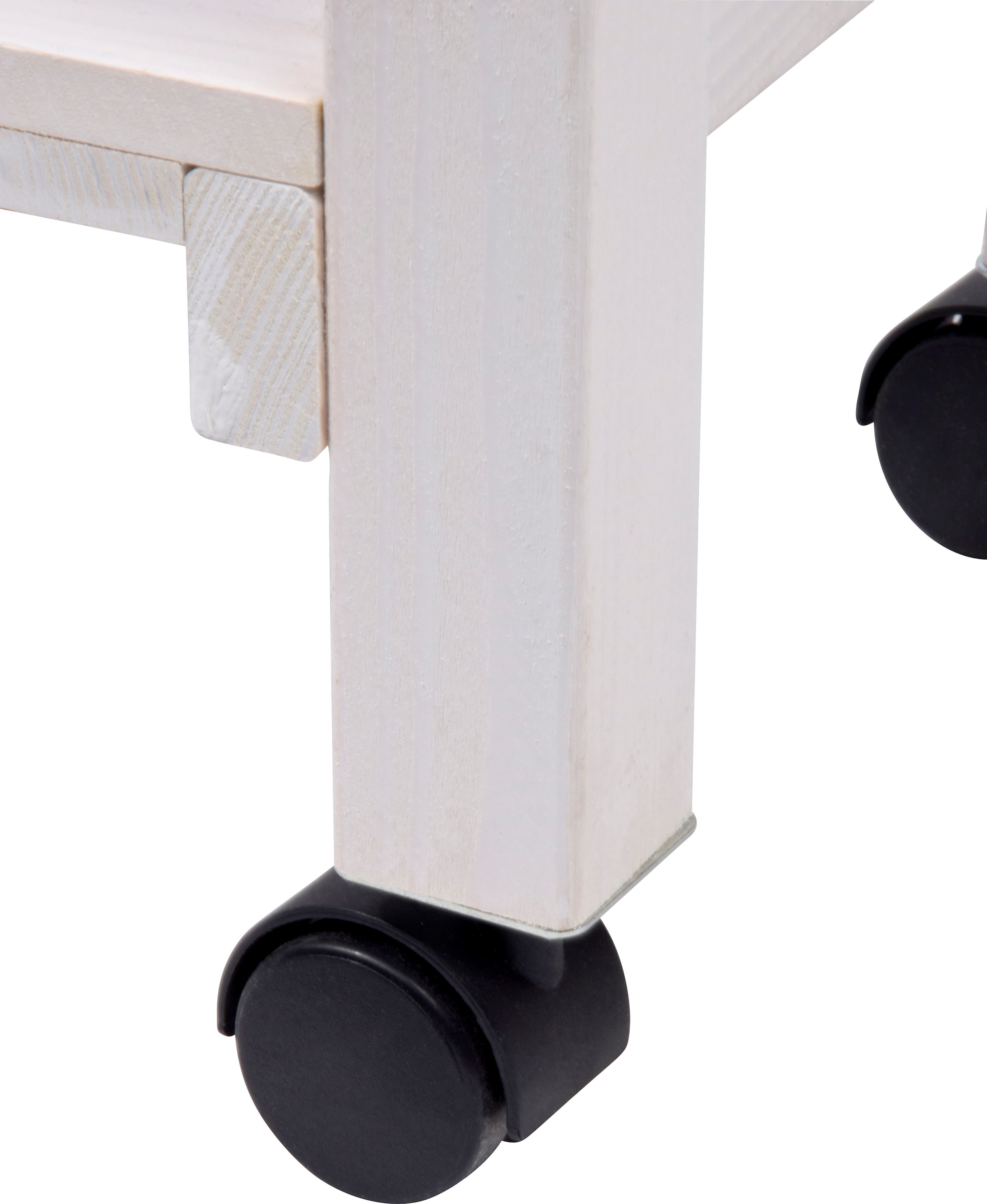 dobar Hochbeet rollbar, mit Rankgitter, weiss