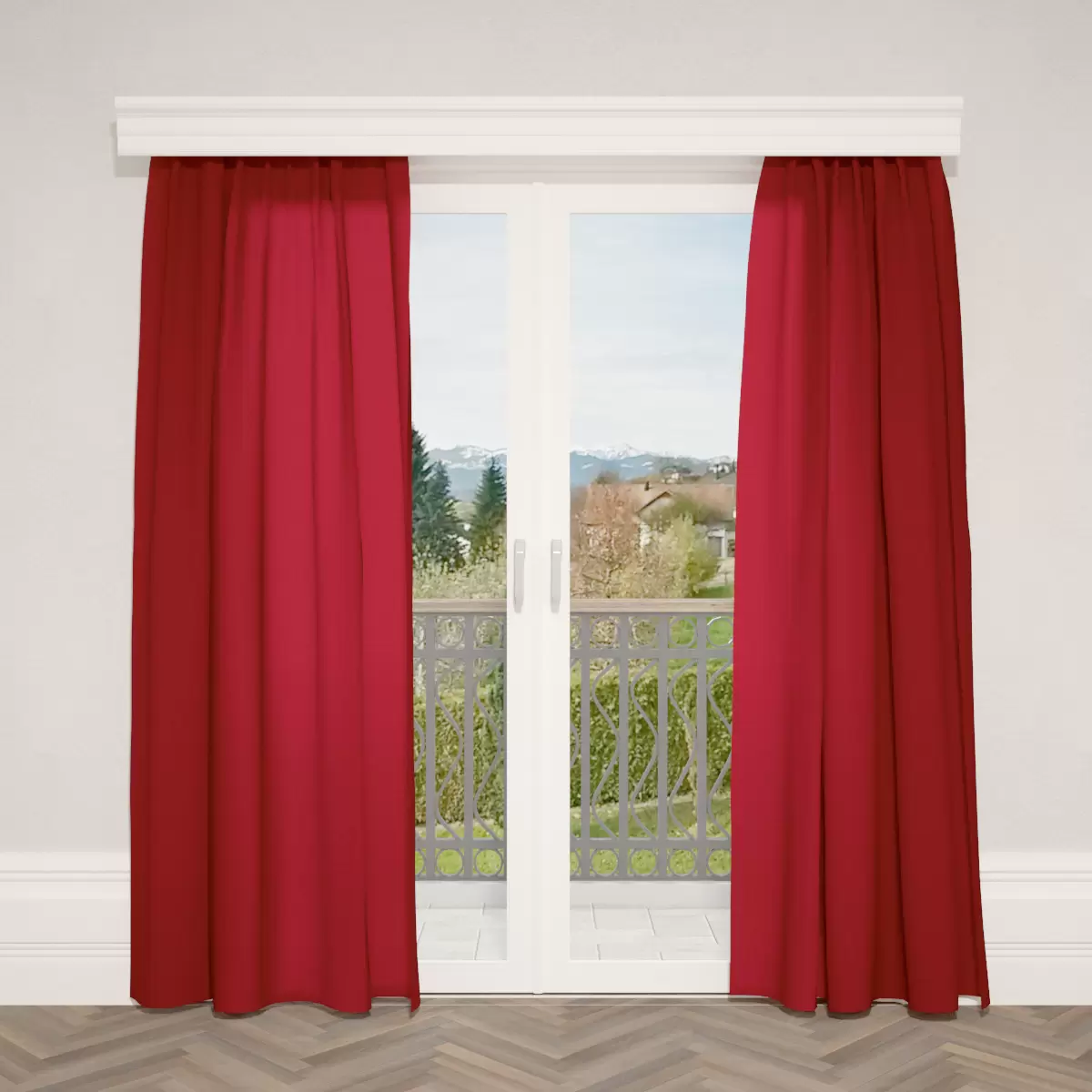 Nachtvorhang Aspect Linen Rot