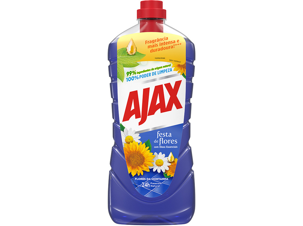 Lava Tudo Festa de Flores Fragrância Flores Montanha Ajax 1250ml