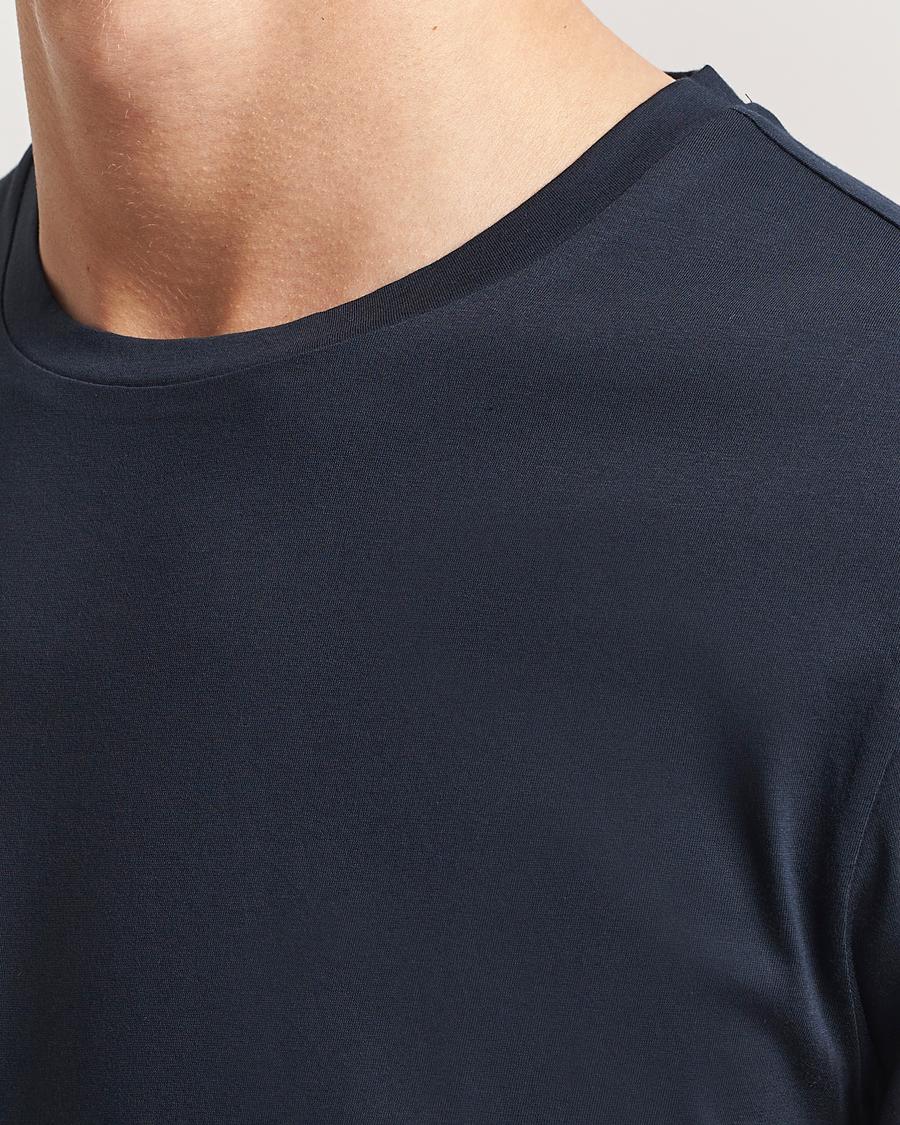 BOSS BLACK Tessler Mercerized Crew Neck T-Shirt Dark Blue
