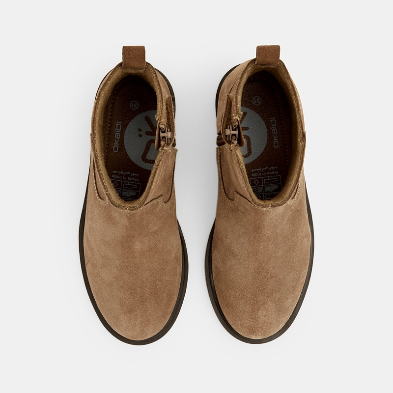 Boots en cuir blanches fille