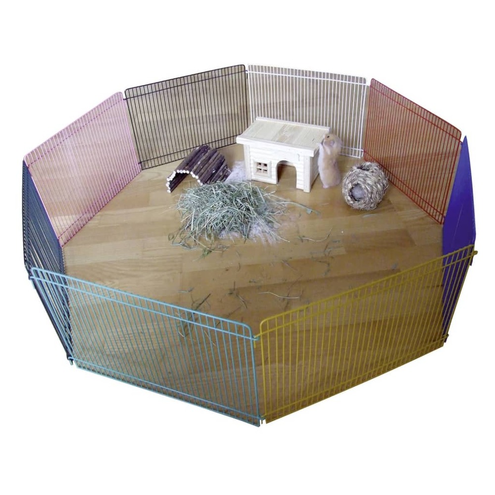Enclos extérieur pour petits animaux de compagnie 34x23cm chromé