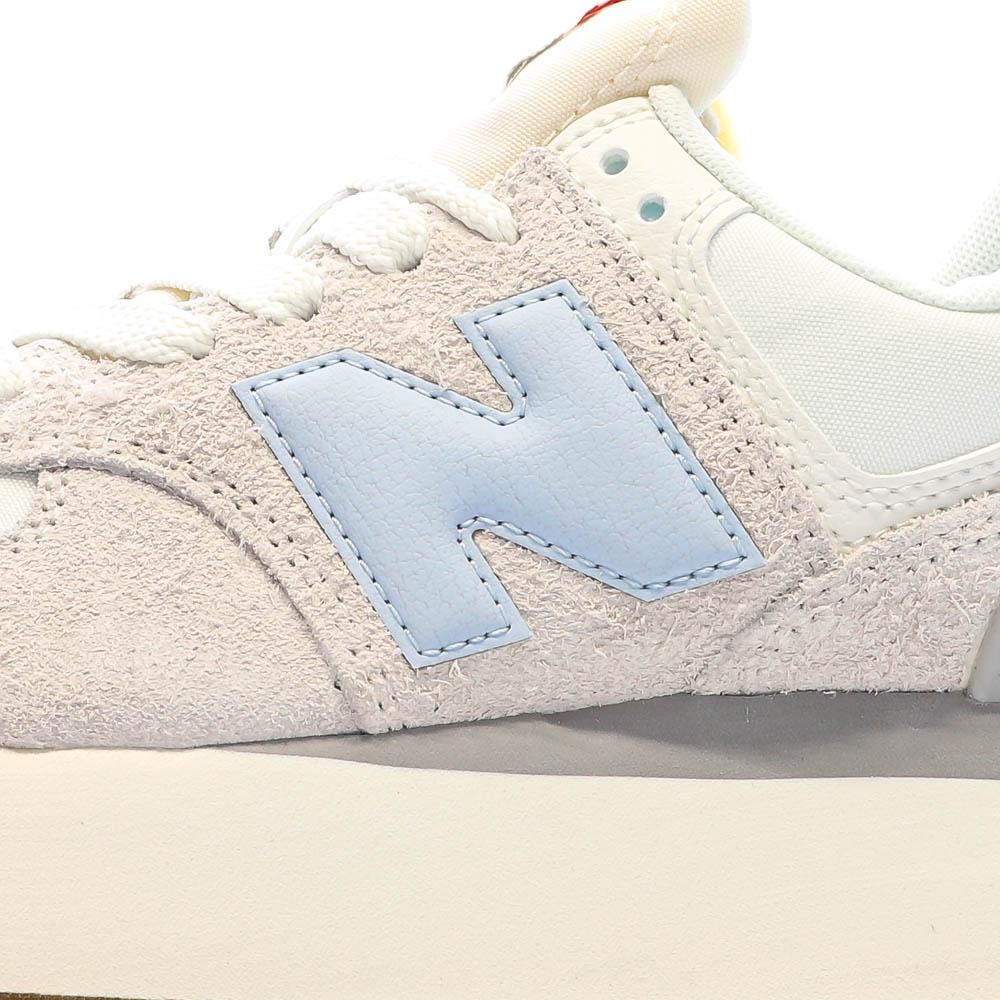 New Balance Baskets Compensé Beige/Bleu Femme New Balance 574