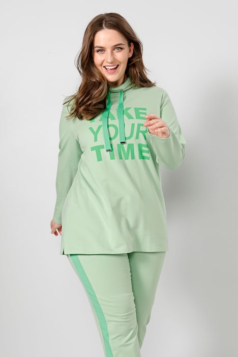 Sweatshirt, Stehkragen, großer Schriftzug, Langarm