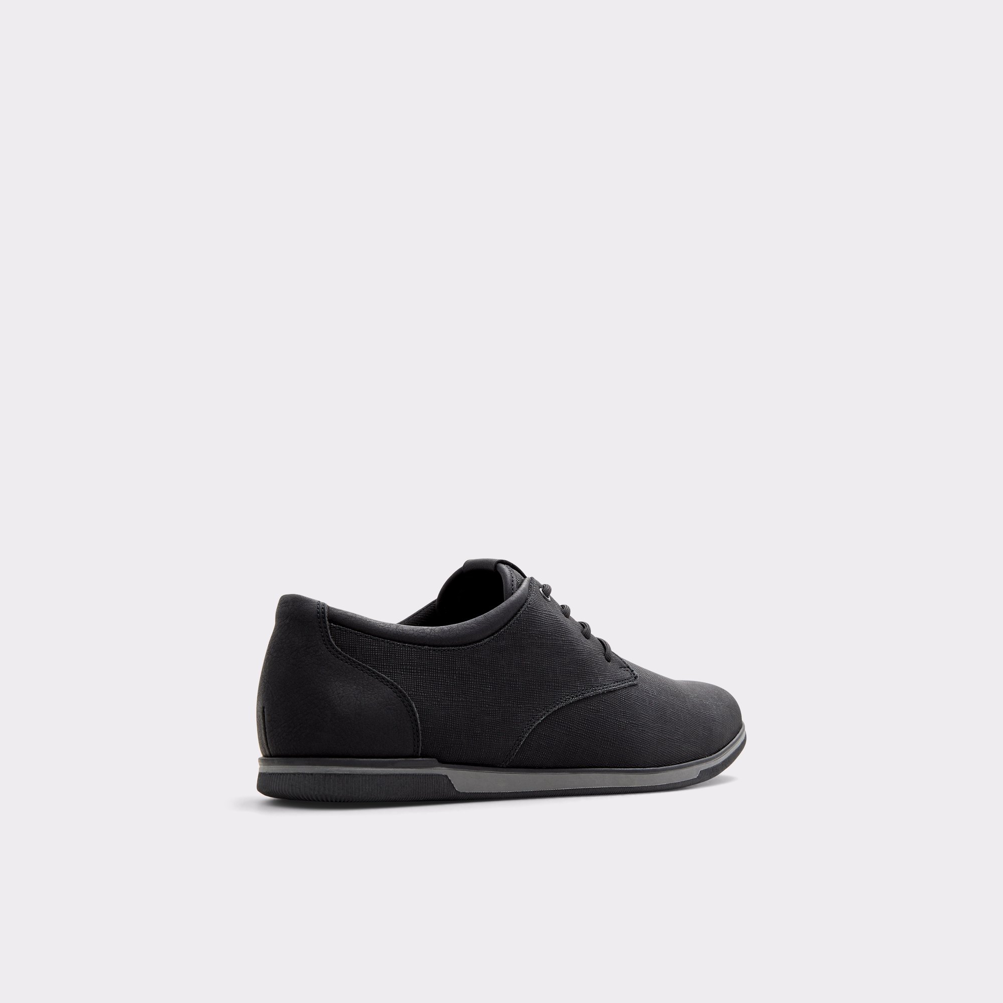 Heron Black Synthetic Embossed Men Low top