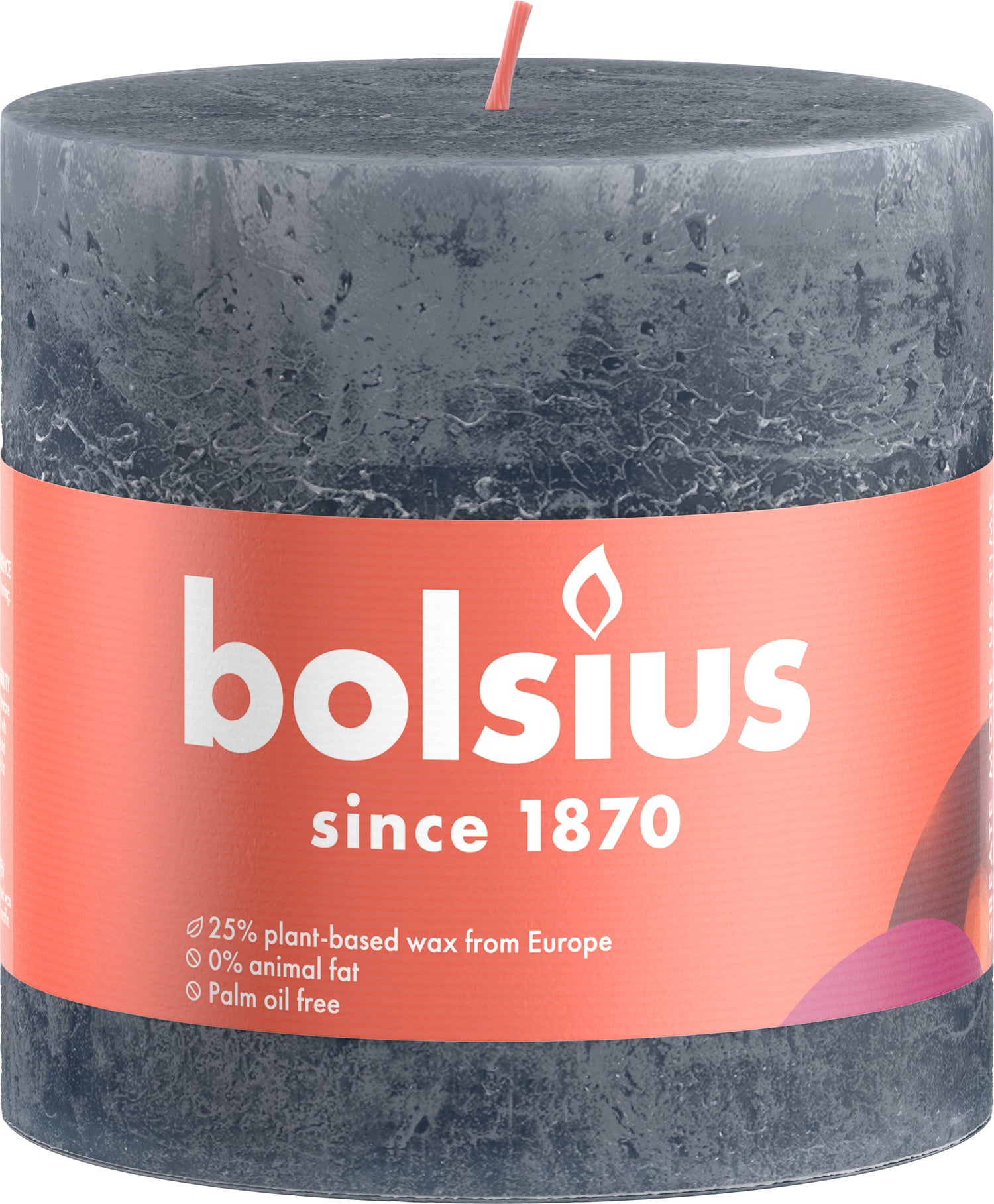 Bolsius stompkaars Shine blauw / grijs 60 uurD 10 x H 10 cm