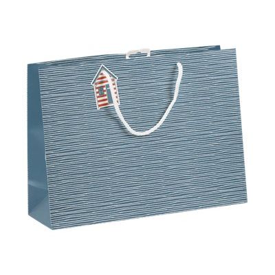 Clairefontaine - Sac cadeau - dieppe bleu/blanc - 37,3 cm x 11,8 cm x 27,5 cm