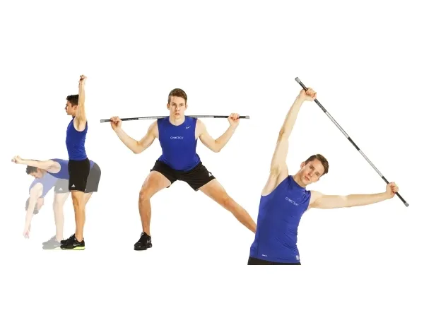 Gymstick Stretching Stick -venyttelykeppi, 131 cm