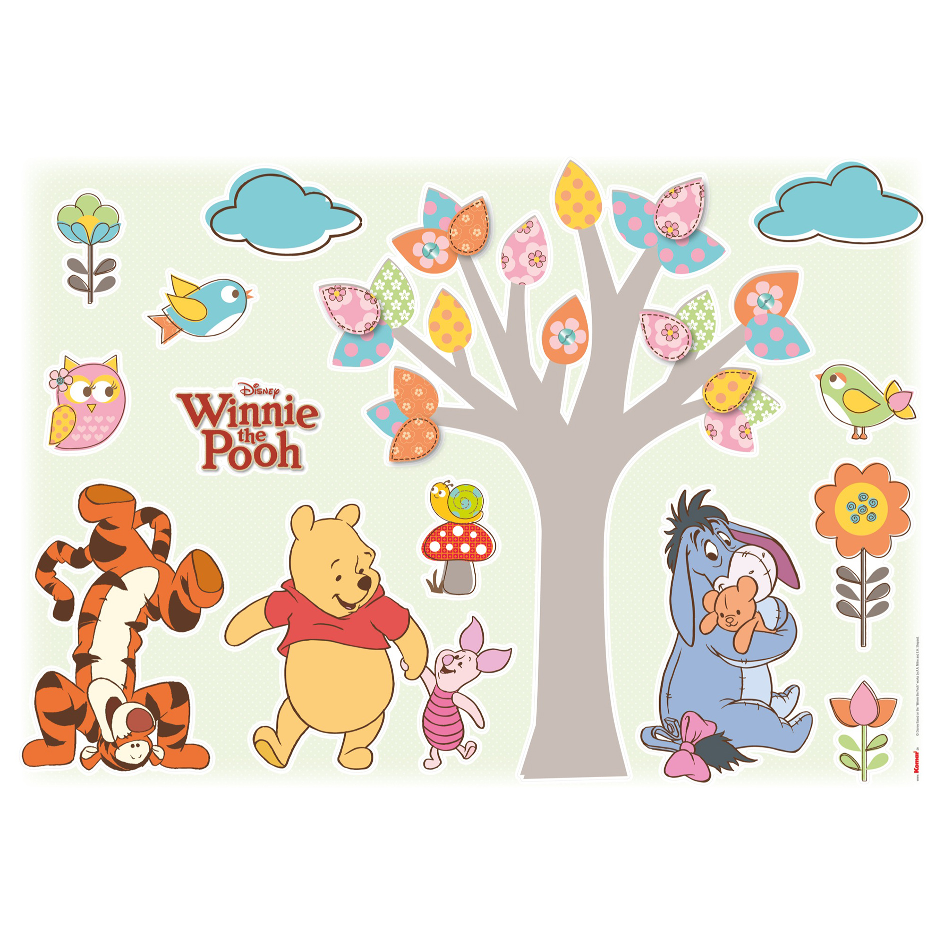 Wandtattoo WINNIE POOH NATURE LOVERS - 50x70 cm