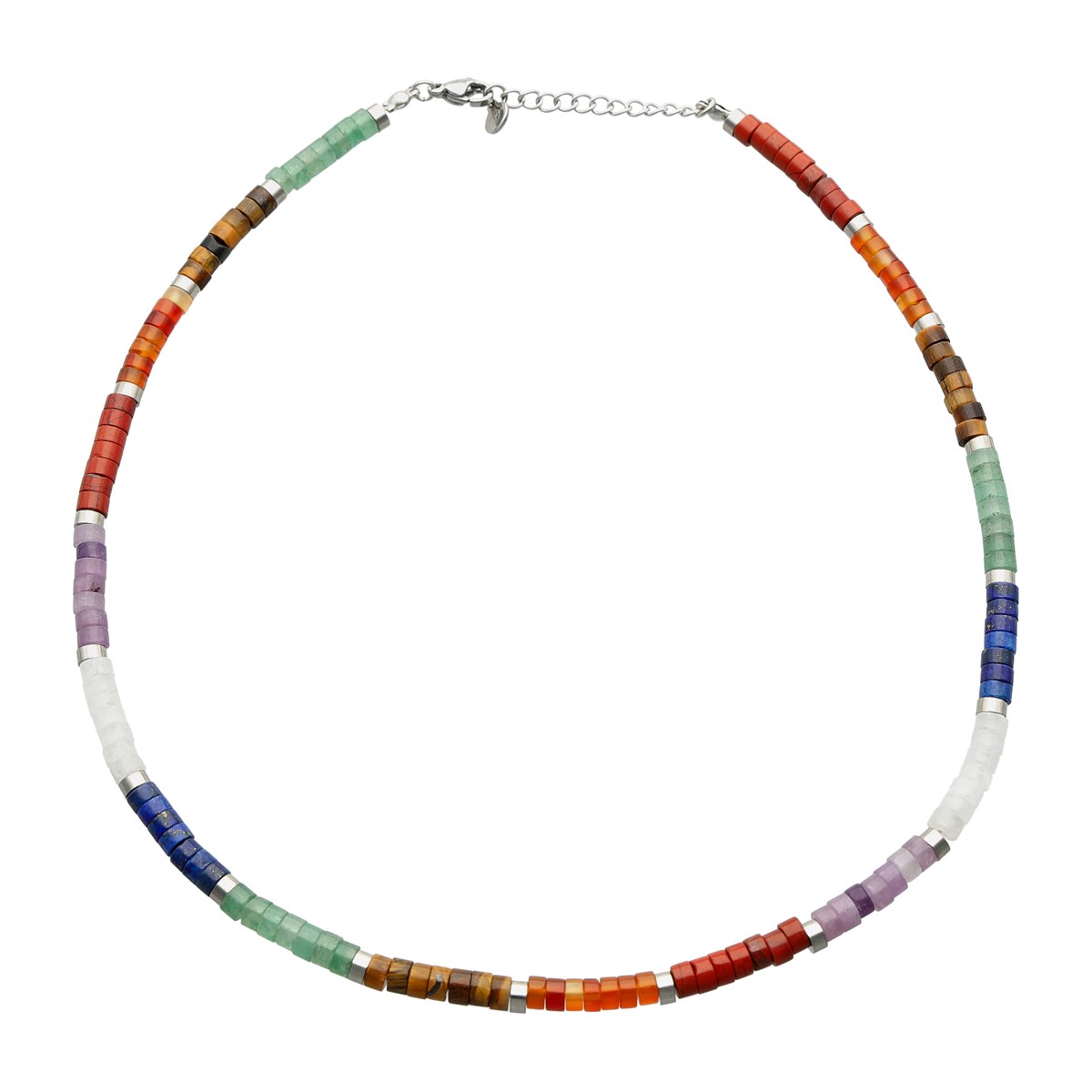 Sautoir Chakra Perles Heishi 7 Chakras-90 cm