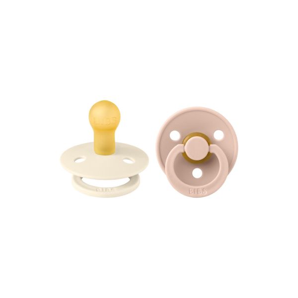 BiBs Fopspeen Round Ivory / Blush Size 3 (2 stuks)