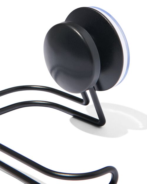 porte-rouleau de papier toilette avec ventouse noir