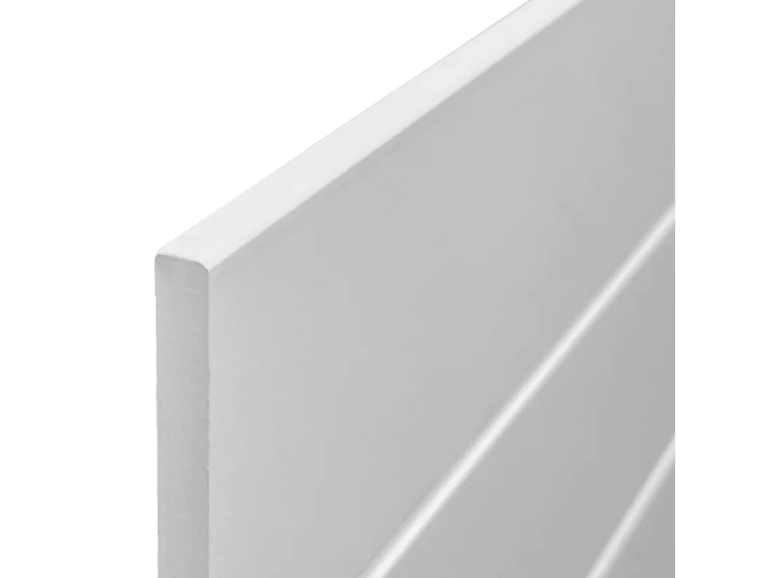 DHOME Tête de lit en bois recyclé MDF Palet Style Horizontal 145x46cm Lits 135/140 - Uni Blanc