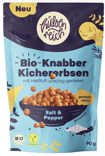 Hülsenreich BIO Knabber Kichererbsen Salt & Pepper